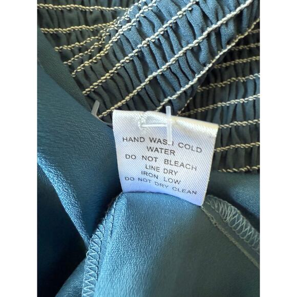 Fashion Nova Blue Smocked Waist Ruffle Hem Long Sleeve Dress Women’s 2X NWOT - Picture 7 of 7